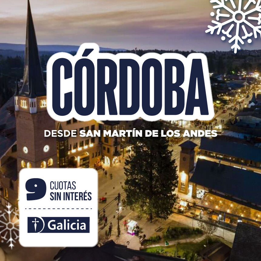 pasajes a Córdoba desde San Martin De Los Andes